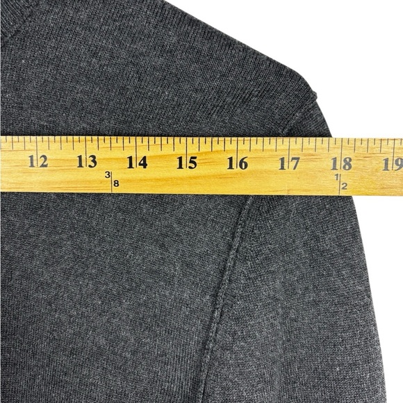 Men’s Banana Republic Silk Cashmere 1/4 Zip Sweater Size M Dark gray Business - Picture 7 of 9
